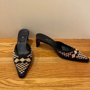 Di Sandro Beaded Vamp Mules Size 7